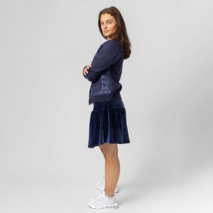 Elly Velour Skirt - Navy
