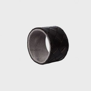 Napkin rings Dark Brown Woven Leather