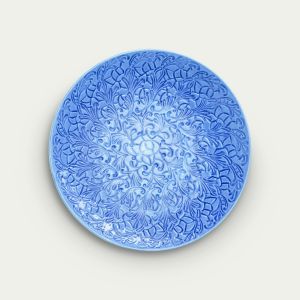 Lace Platter, 34cm - Light Blue