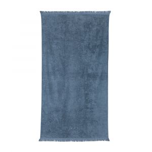 Strandhåndkle m/frynser, 100x180cm - Dusky Blue