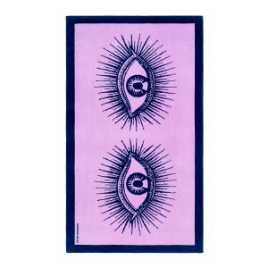 Eyes Beach Towel - Purple
