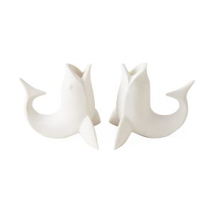 Fish Candle Holders 2 stk. - White